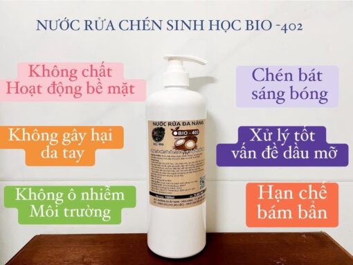 Nước Rửa Chén Bát Sinh Học BIO-402 (400ml-1000ml-2000ml)